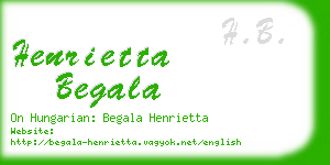 henrietta begala business card